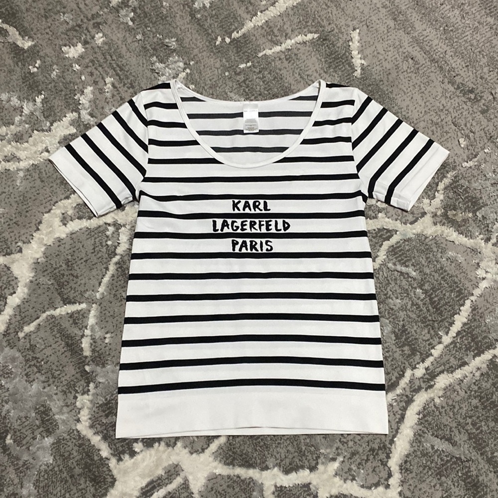 Karl Langerfeld Paris Black & White Top